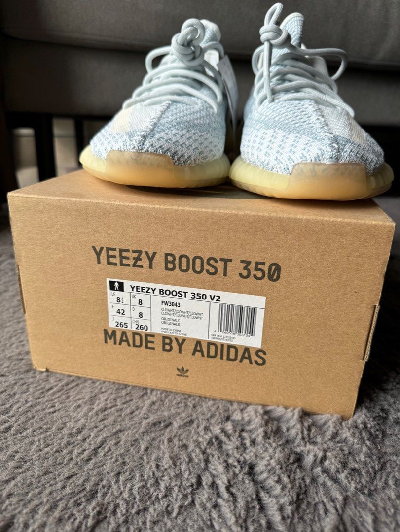 Adidas Yeezy Boost 350 V2 Cloud White Non Reflective Men s Fashion Footwear Sneakers on Carousell