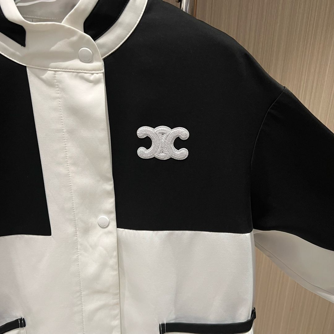 Celine colorblock coat top