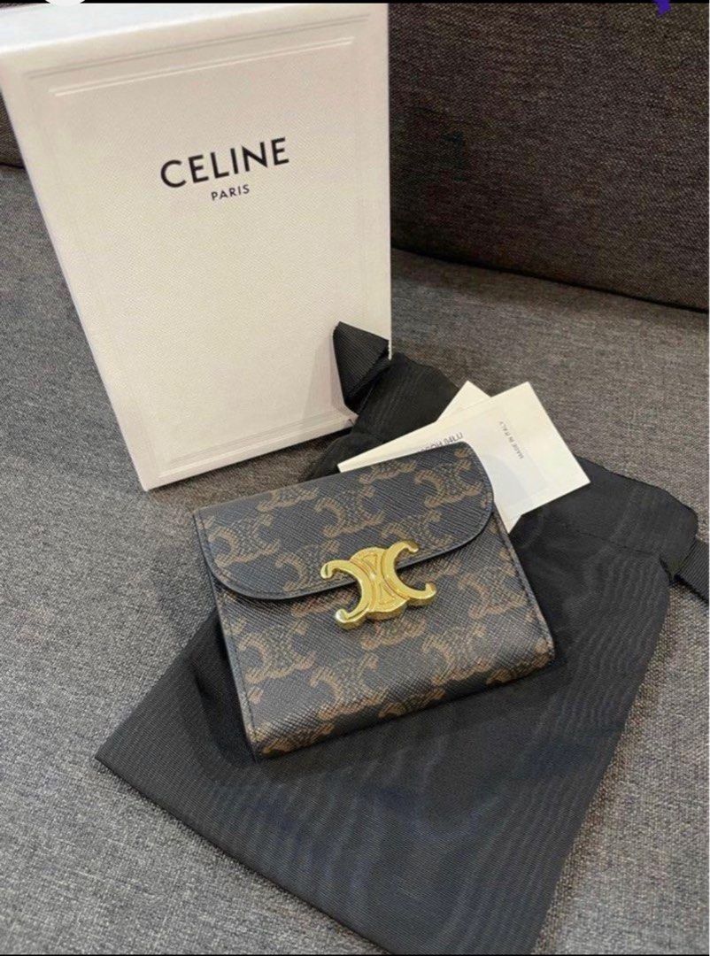 Small triomphe wallet in triomphe canvas 2025