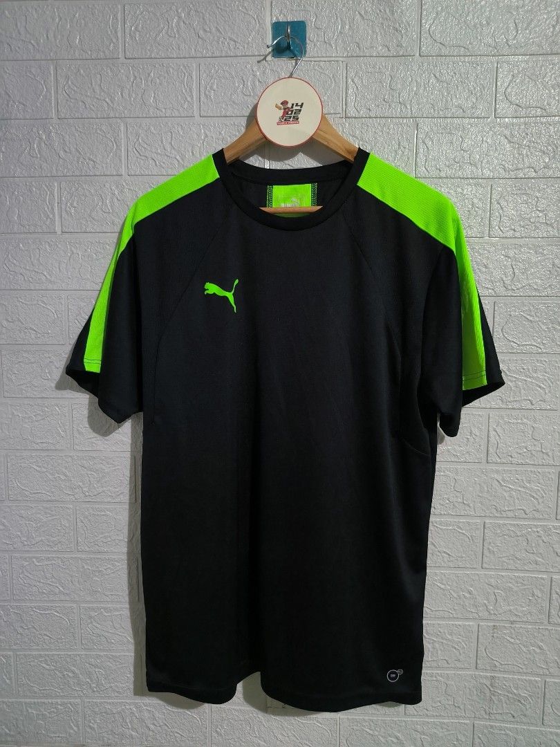 Authentic Puma EvoTRG Training Tee Black Green - Mens, Men's