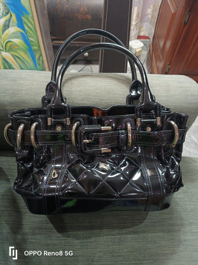 Authentic vintage Burberry patent leather handbag Women s Fashion Bags Wallets Shoulder Bags on Carousell