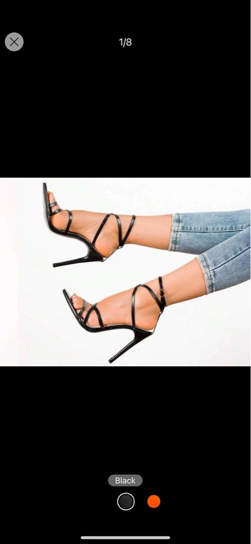 Minimal strappy heels best sale