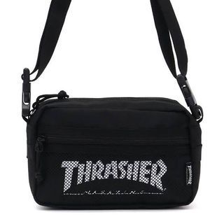 black thrasher waist belt shoulder crossbody bag fanny pack