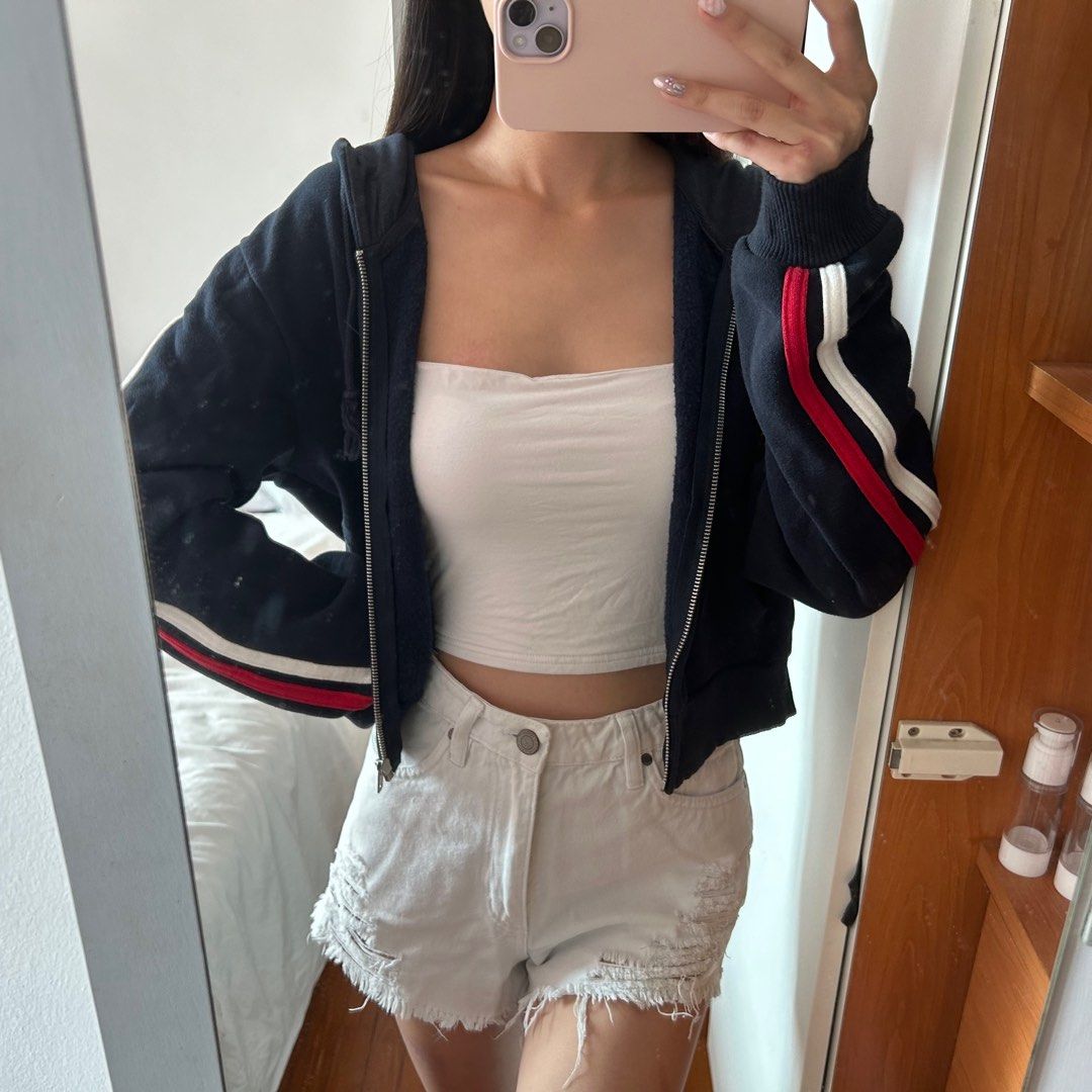 Brandy melville jacket red white blue shop