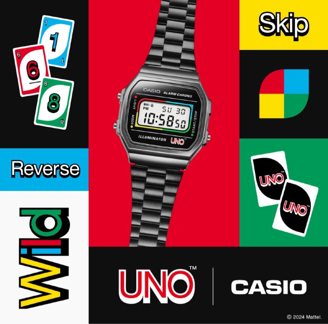 🇯🇵直送代購)Casio Classic x UNO Unisex 39mm手錶🔸價錢: $849, 男裝