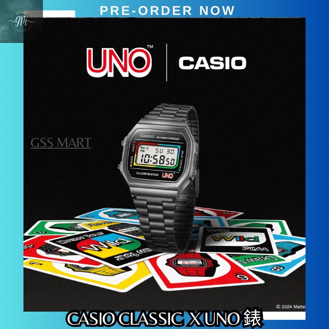 🇯🇵直送代購)Casio Classic x UNO Unisex 39mm手錶🔸價錢: $849, 男裝