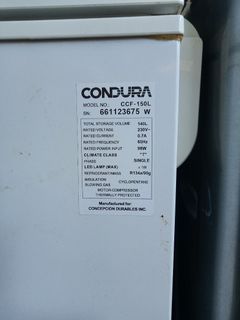 Chest type freezer Condura CCF 150L