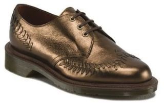 Dr Martens Evelyn 3-Eye Bronze Leather Oxford Shoes US Size 5