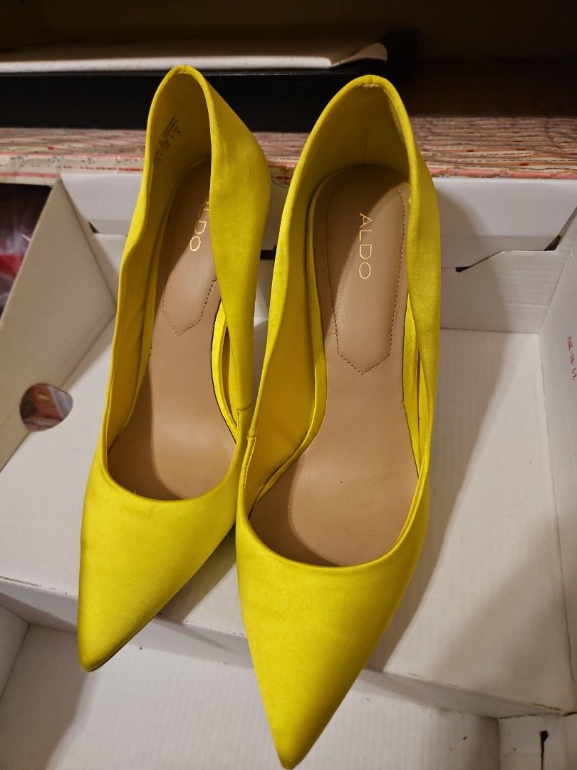 Yellow aldo heels best sale
