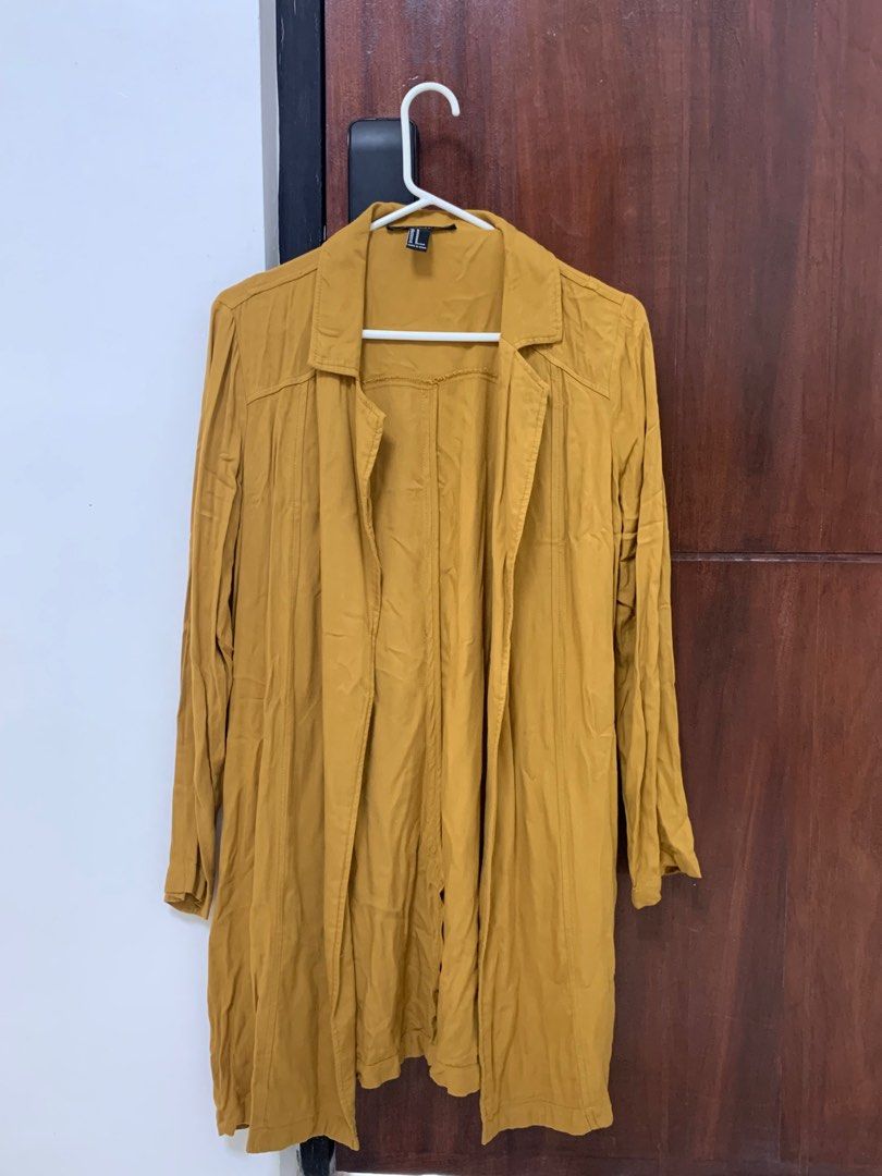 Forever 21 Mustard Cardigan Women s Fashion Coats Jackets and Outerwear on Carousell