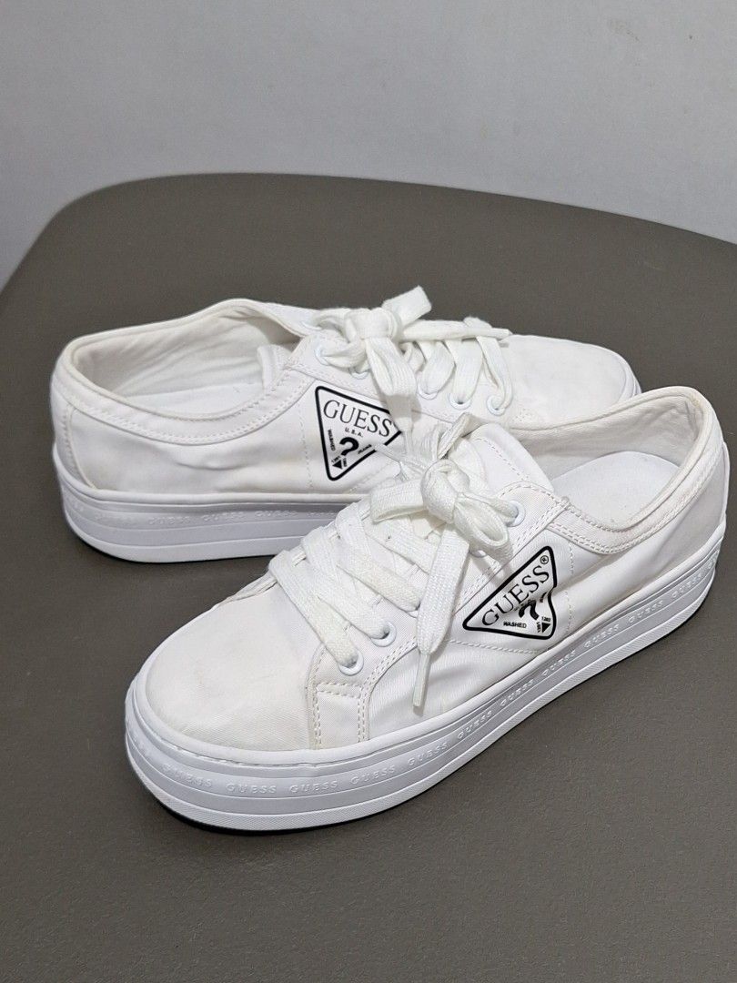 Guess Platform Sneakers Women s Fashion Footwear Sneakers on Carousell