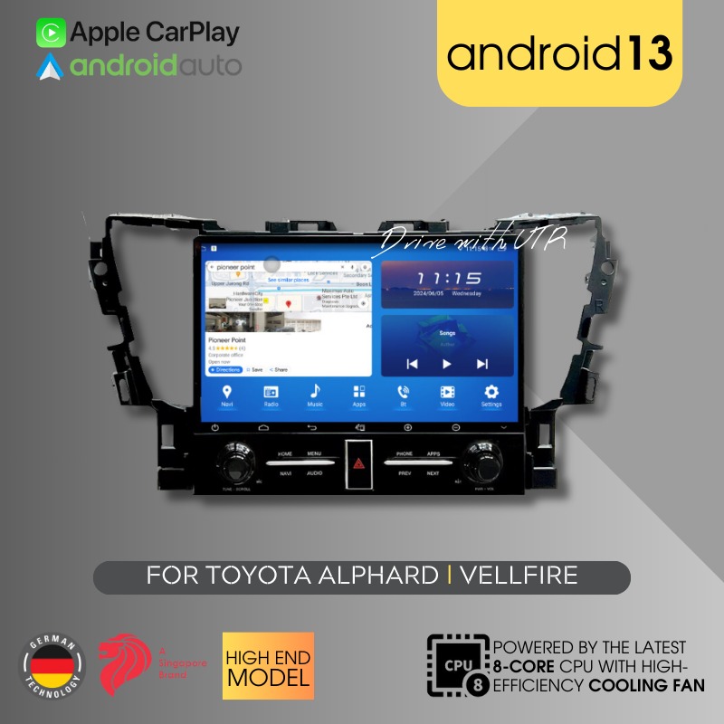 HIGH-END LATEST ANDROID 13 ANDROID PLAYER FOR TOYOTA ALPHARD/VELLFIRE ...