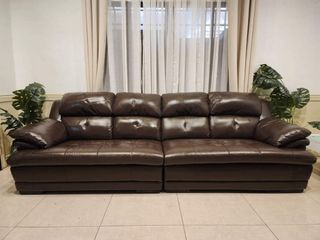 Imported Big Bulky sofa 4 seats genuine leather  from Korea