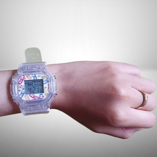 Jam tangan digital G series clear design unik bening transparan rubber karet lucu motif warna HP handphone bukan G shock Fesyen Wanita Jam Tangan di Carousell