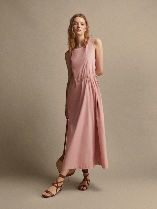 MASSIMO DUTTI pink casual / semi-formal dress (Category: Dresses) located in Mandaluyong City. Submitted by craaae (Listing ID 1307144607, Image 1). Description: Unused Massimo Dutti Dress Really nice luxe material US8 Too big for me :( Perfect for weddings, events! .