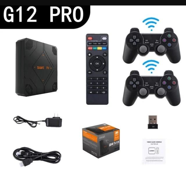 (same day delivery) New Arrival Wireless G12 Pro Game Console Mini Gaming Box With Dual System More 50000 Games Support TV 4K Output For Two Players62863834406018111