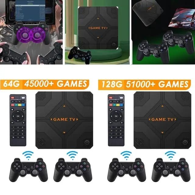 (same day delivery) New Arrival Wireless G12 Pro Game Console Mini Gaming Box With Dual System More 50000 Games Support TV 4K Output For Two Players62863834406018112