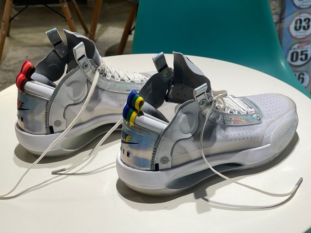 NIKE AIR JORDAN 34 XXXIV Metllic Silver 高階實戰籃球鞋US 金屬