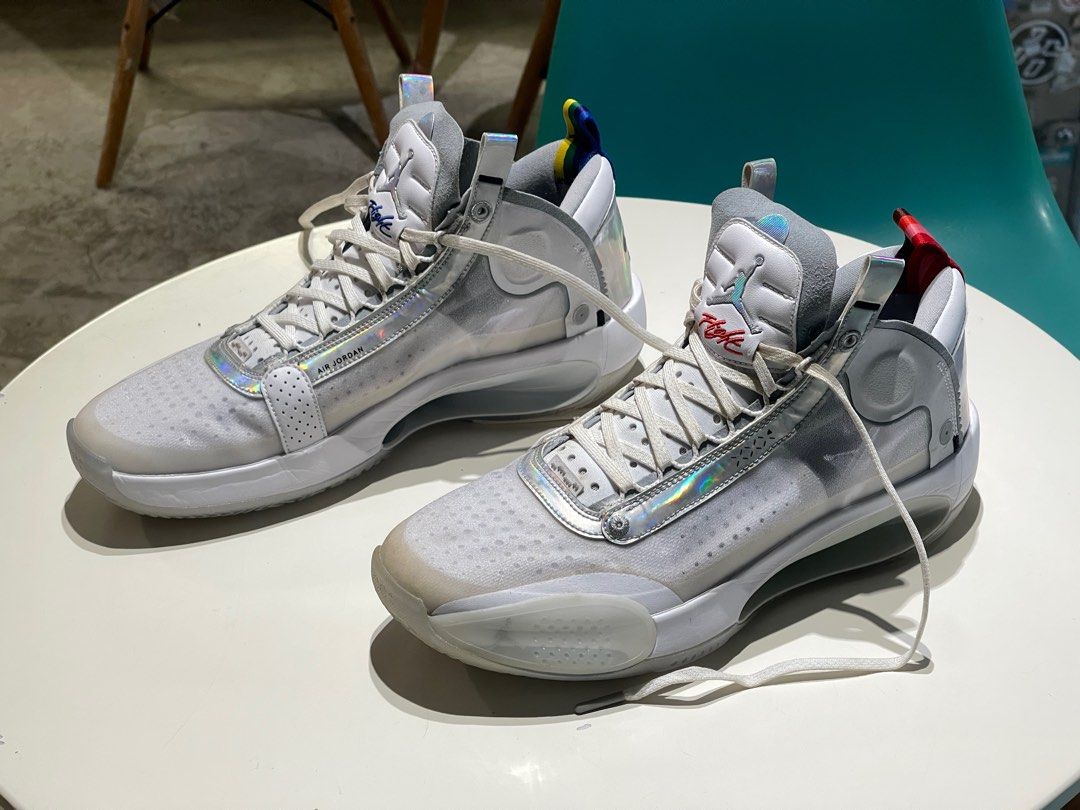 NIKE AIR JORDAN 34 XXXIV Metllic Silver US 10.5
