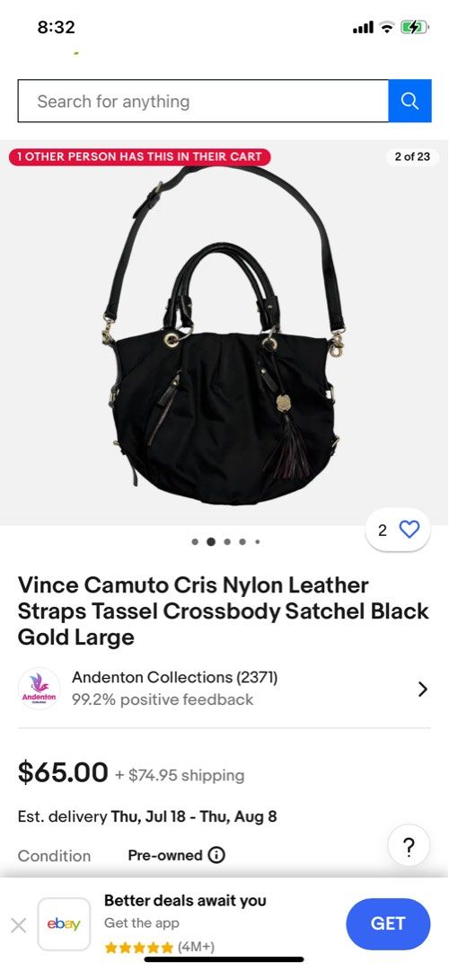 Vince camuto white handbag top