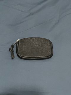 OurTribe Grained Black Leather Coin Purse