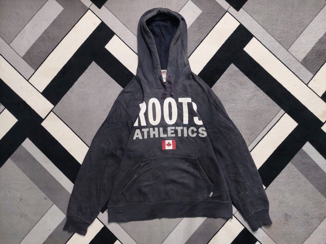 Pullover Hoodie Roots Canada, Fesyen Pria, Pakaian Baju Luaran