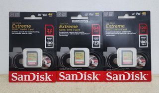 SanDisk Extreme SDXC Class 10 180MB/s UHS-I U3 V30 4K SD Card Memory Card for DSLR Camera