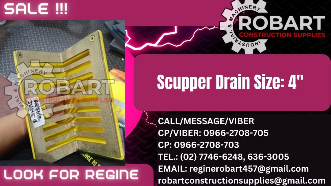 Scupper Drain Size: 4