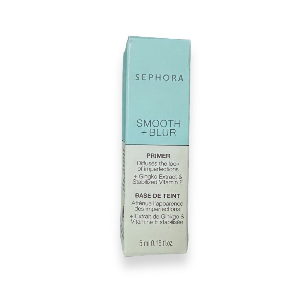Sephora Smooth + Blur (Category: Face Care) located in Makati City. Submitted by aljacinto (Listing ID 1307133779, Image 2). Description: Sephora Collection Smooth + Blur Primer turns the skin into a silky-smooth canvas for makeup! The formula includes ginkgo extract and is enriched with Vitamin E to protect the skin from environmental factors. Aside from making a good makeup base, this also hydrates the skin and minimizes the appearance of pores