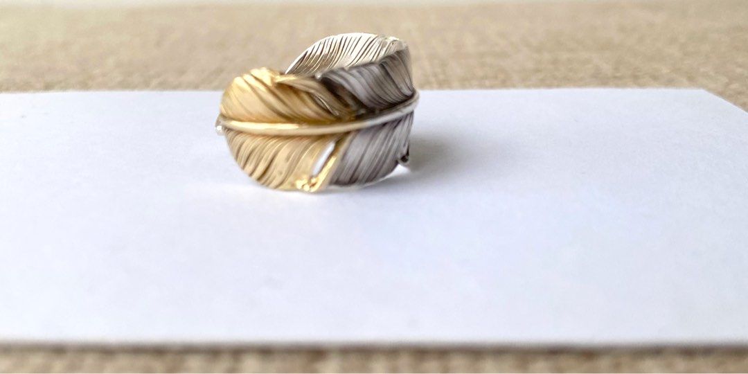 Taro Washimi 鷲見太郎戒指ring K18 top Feather ring gold