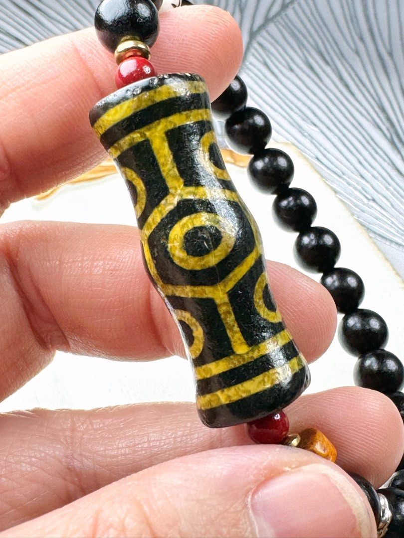 九眼天珠 原石 s643 ビーズ 老礦天珠 トンボ玉 瑪瑙 天眼石