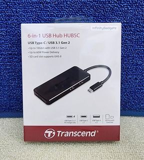 Transcend 6-in-1 USB Type-C Hub / Card Reader SD Card and Micro SD Reader TS-HUB5C
