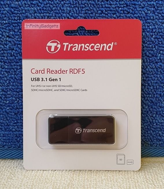 Transcend RDF5 USB 3.1 Gen 1 High Speed Card Reader SD and Micro SD Reader (Category: Memory & SD Cards) located in Manila. Submitted by infinitygadgetzph (Listing ID 1307144486, Image 2). Description: -Authentic -Authorized Dealer of Transcend -Sealed and Brand New -With 3 Months replacement warranty (Must keep the complete box/carton for warranty claim) SPECIFICATIONS & FEATURES: Engineered to deliver fast data transfer speeds, the RDF5 card re