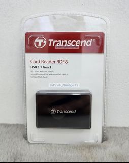 Transcend RDF8 USB 3.1 Gen 1 High Speed Card Reader SD CF and Micro SD Reader