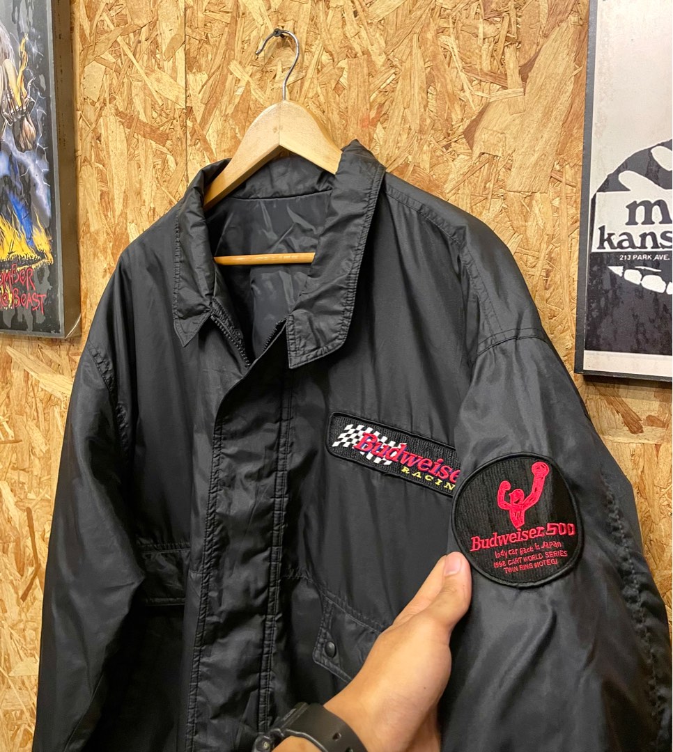 Vintage Budweiser Racing Jacket Men s Fashion Coats Jackets and Outerwear on Carousell