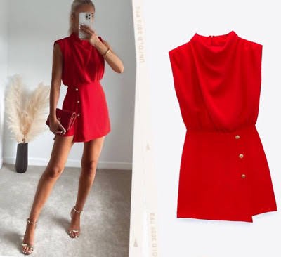 Zara Red Romper Rare Women s Fashion Dresses Sets Rompers on Carousell