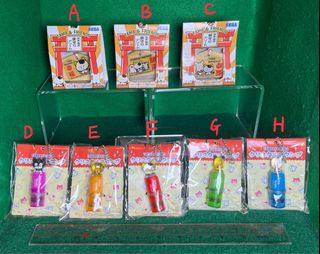(個別貨價請看產品名稱）全新 絕版懷舊 A、B、C - SEGA S.C.P.I. (1990/1991) Tama & Friends 貓狗寵物街角式 木製貓狗平安符吊掛飾物 (約高5cm 濶6cm，各售$78)，D、E、F、G、H - SEGA (1999) Tama & Friends 貓狗寵物街角色公仔原子印章 (約高6.5cm，各售$58）(請看附圖及貨品描述)64207223654275110