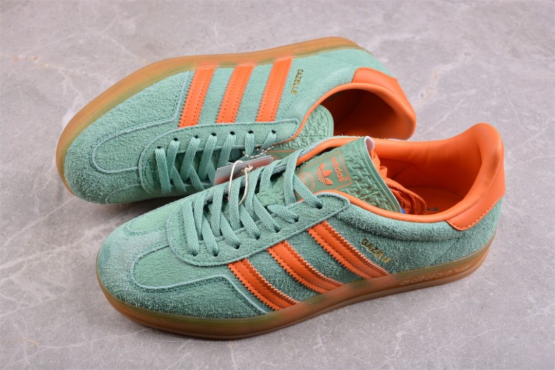 adidas gazelle silver green womens Adidas Gazelle Indoor Pulse Mint Solar Orange GUM HQ8714 – BM STORE  ORIGINAL FOOTWEAR main image 0