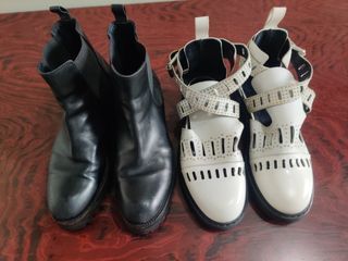 Alexander McQueen Bundle ankle boots white and black bundle