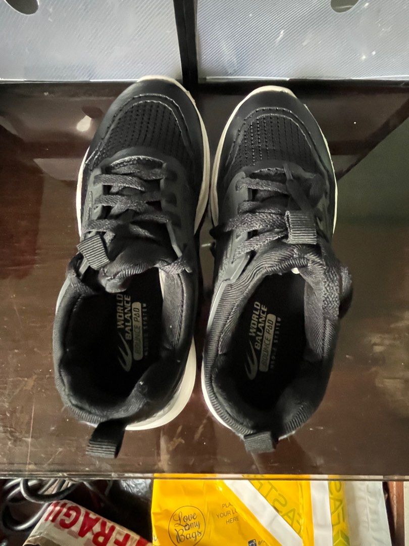 Black rubber shoes (World Balance) (Category: Babies & Kids Fashion) located in Pasig City. Submitted by angelstuffshop (Listing ID 1307313875, Image 1). Description: .