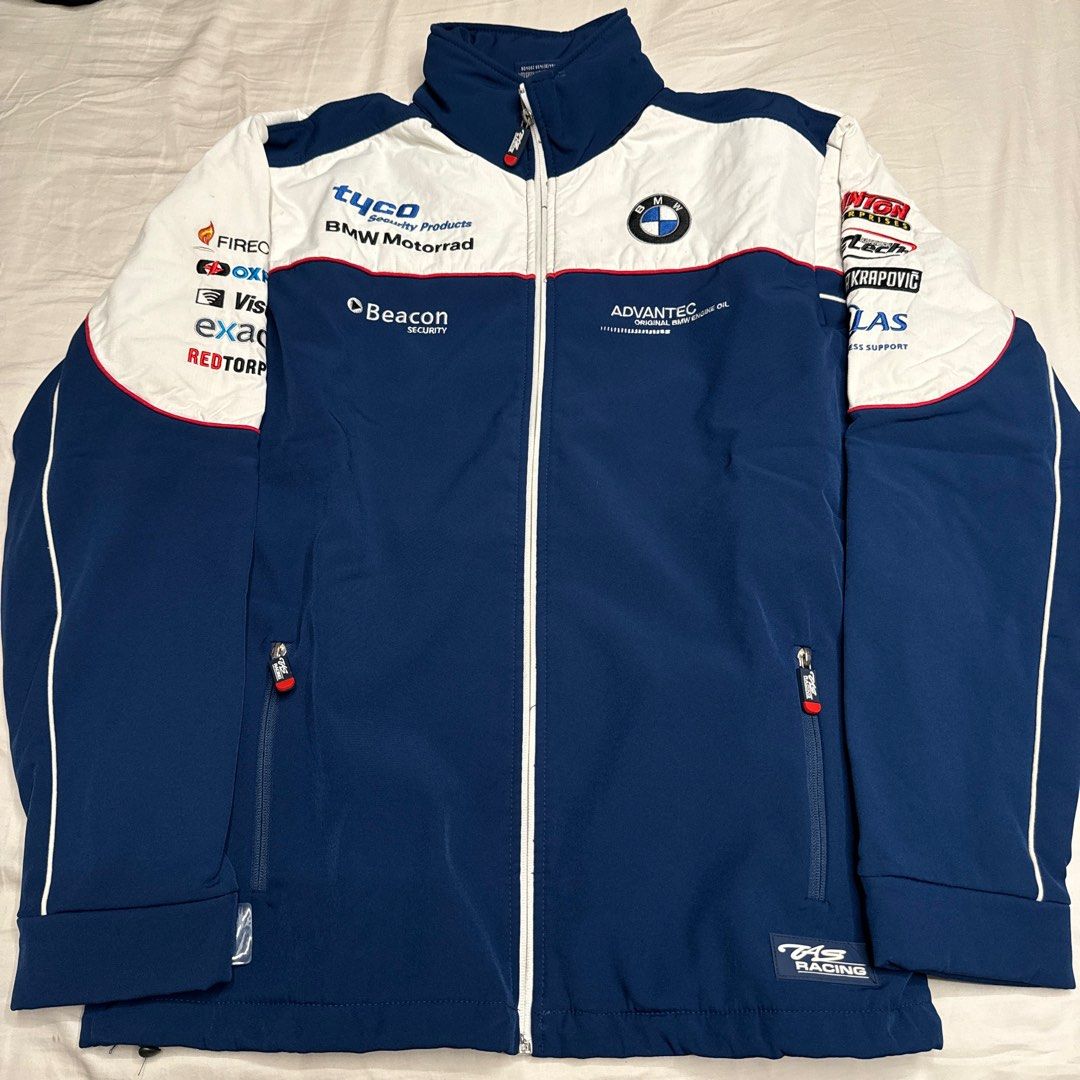 【本物★正規品】 新品 TYCO BMW Motorrad モトラッド オフィシャル トラックトップ ジャケット サイズUK-L（日本のXL) ＵＫ限定！白紺 TYCO BMW SuperBike オフィシャル Tシャツ M 本物・正規品 希少