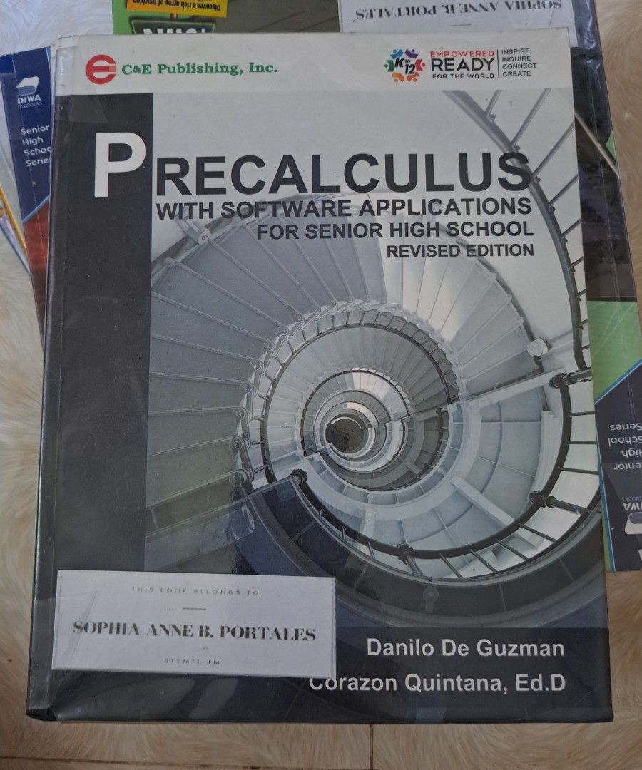 Books for Senior High School (Category: Textbooks) located in Valenzuela. Submitted by us_uae.box (Listing ID 1307372444, Image 2). Description: Selling price: Earth Science - 270 Introduction to the Philosophy - 230 Empowerment Technologies - 270 Precalculus - 170 General Chemistry - 250 Dupikal - 170 General Mathematics - 270 Academic Reading & Writing - 300.