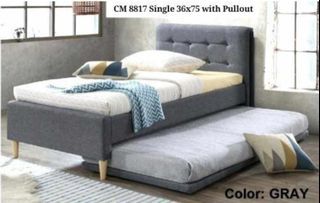 BRAND NEW SINGLE PADDED BED FRAME WITH PULL OUT BED FRAME / MATTRESS OR W OUT MATTRESS
