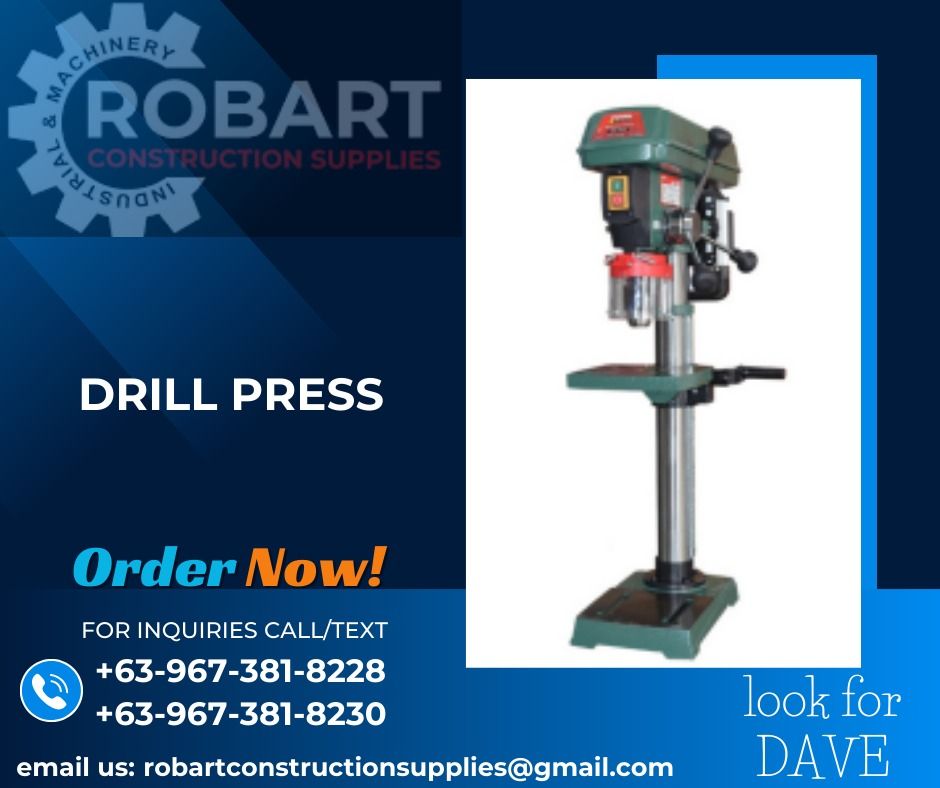 DRILL PRESS (Category: Construction Tools & Equipment) located in Caloocan City. Submitted by gabo. (Listing ID 1307315481, Image 1). Description: SALE❗ ❗ ❗ SALE❗ ❗ ❗ SALE❗ ❗ ❗ LOOK FOR: Dave T. Cariño 0 9 6 7 3 8 1 8 2 2 8 / 0 9 6 7 3 8 1 8 2 3 0 7 7 4 6-6 1 4 8 / 7 0 0 2- 2 8 7 2 / 8 6 3 6-3 0 0 5 𝑹𝑶𝑩𝑨𝑹𝑻 𝑪𝑶𝑵𝑺𝑻𝑹𝑼𝑪𝑻𝑰𝑶𝑵 𝑺𝑼𝑷𝑷𝑳𝑰𝑬𝑺 📍S&L BUILDING, 1ST & 2ND FLOOR, 1405 YUSECO ST, STA CRUZ, MANILA SEND US MESSAGE FOR INQUIRIE