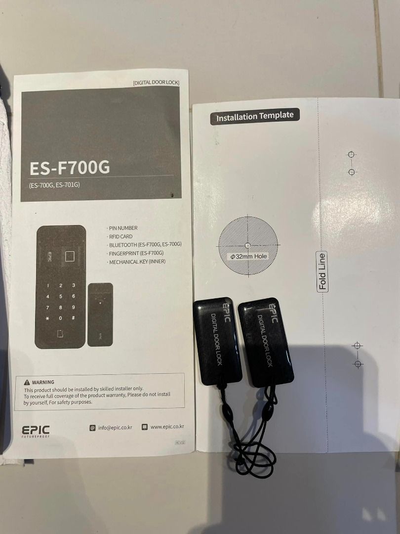 Epic 6G Pro Gate Digital Lock (Dual Fingerprint), Furniture & Home ...