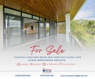 FOR SALE BRAND NEW 4 Bedroom House and Lot  Ayala Westgrove Heights