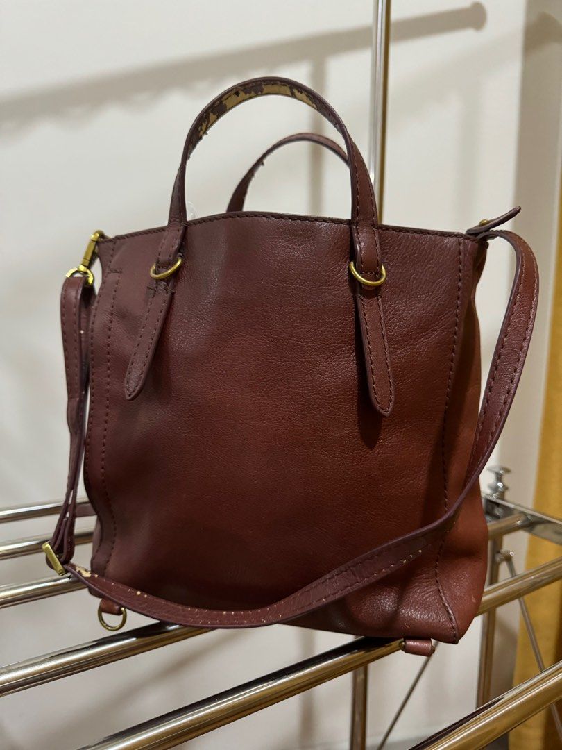 Fossil Camilla Leather Convertible Small Backpack Shoulder and Satchel bag