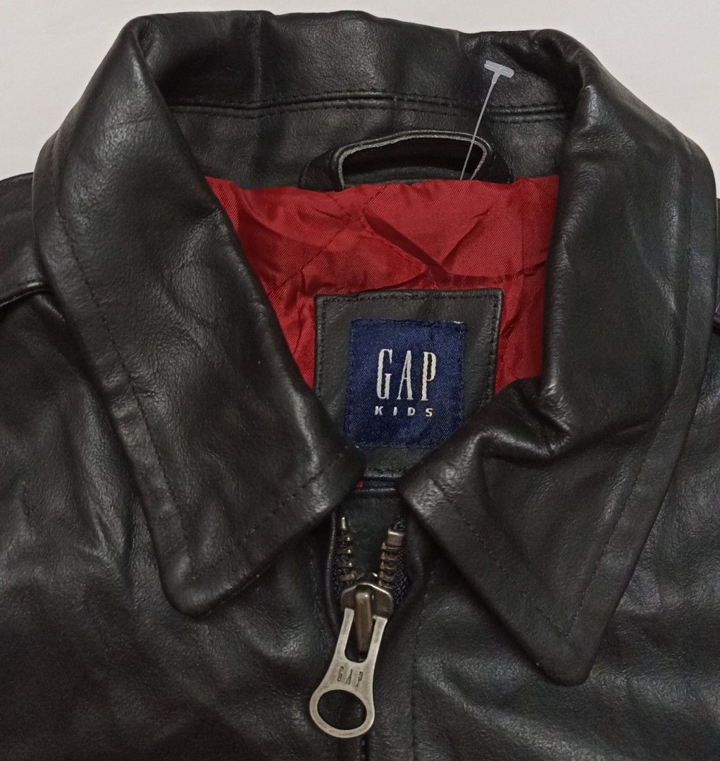 Gap Boys A2 Leather Jacket Kulit For Age 7 8 Years Old Size M