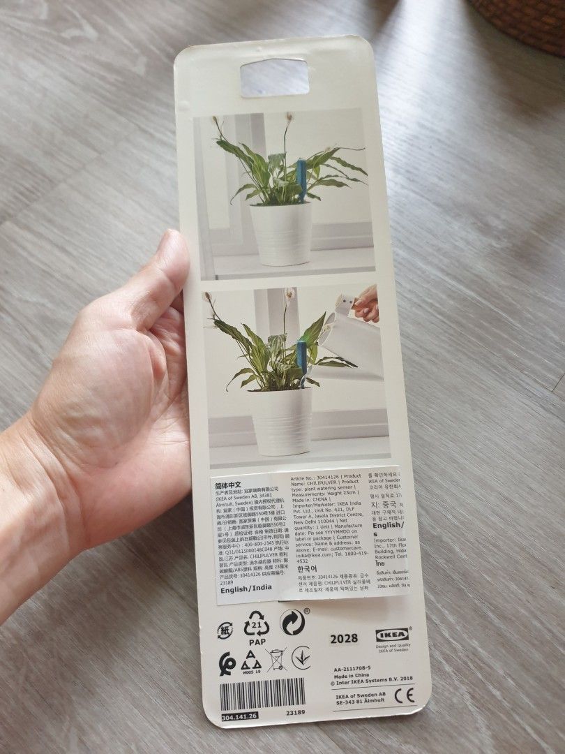 IKEA CHILIPULVER plant water sensor, Furniture & Home Living, Gardening, Hose and Watering
