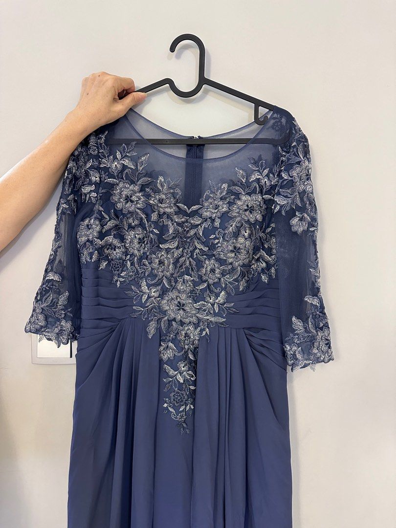 JJ house Blue Lace Evening Dress bride mother